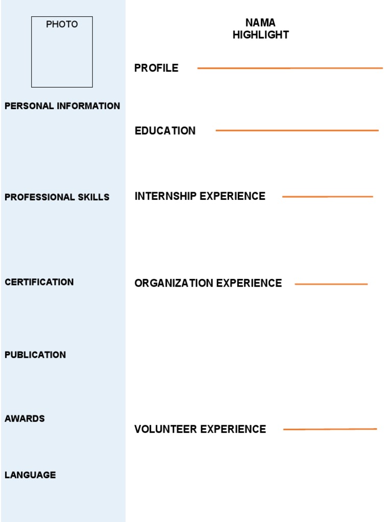 Template CV Design | PDF | Career & Growth