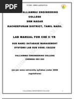 Cs2258 Dbms Lab Manual