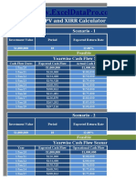 NPV and XIRR Calculator Excel Template