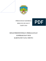 DATA PERJANJIAN KINERJA DISPERINDAGKOP DAN UKM TAHUN 2018 - Edit