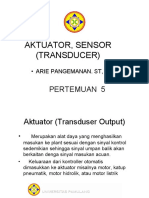 Mekatro Pertemuan 5 Aktuator & Sensor - Transduser
