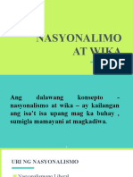 Nasyonalismo at Wika