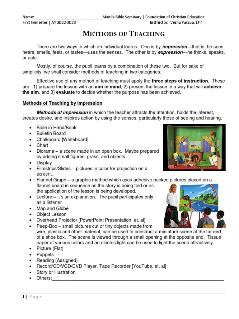 Methodsofteaching expression impression pdf