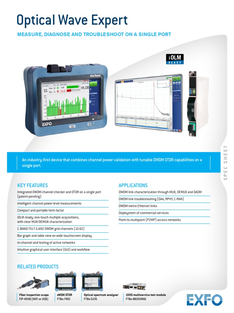 Exfo Spec-Sheet Optical-Wave-Expert v5 en | PDF | Wavelength Division ...