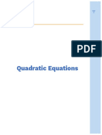 Quadratic-Equations Lecture Notes