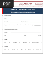 Near Miss Incident Report Form | PDF | Occupational Safety And Health ...