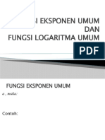 Fungsi Eksponen Umum Dan Fungsi Logaritma Umum