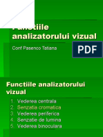 Functiile Analizatorului Vizual Senzatia Cromatica