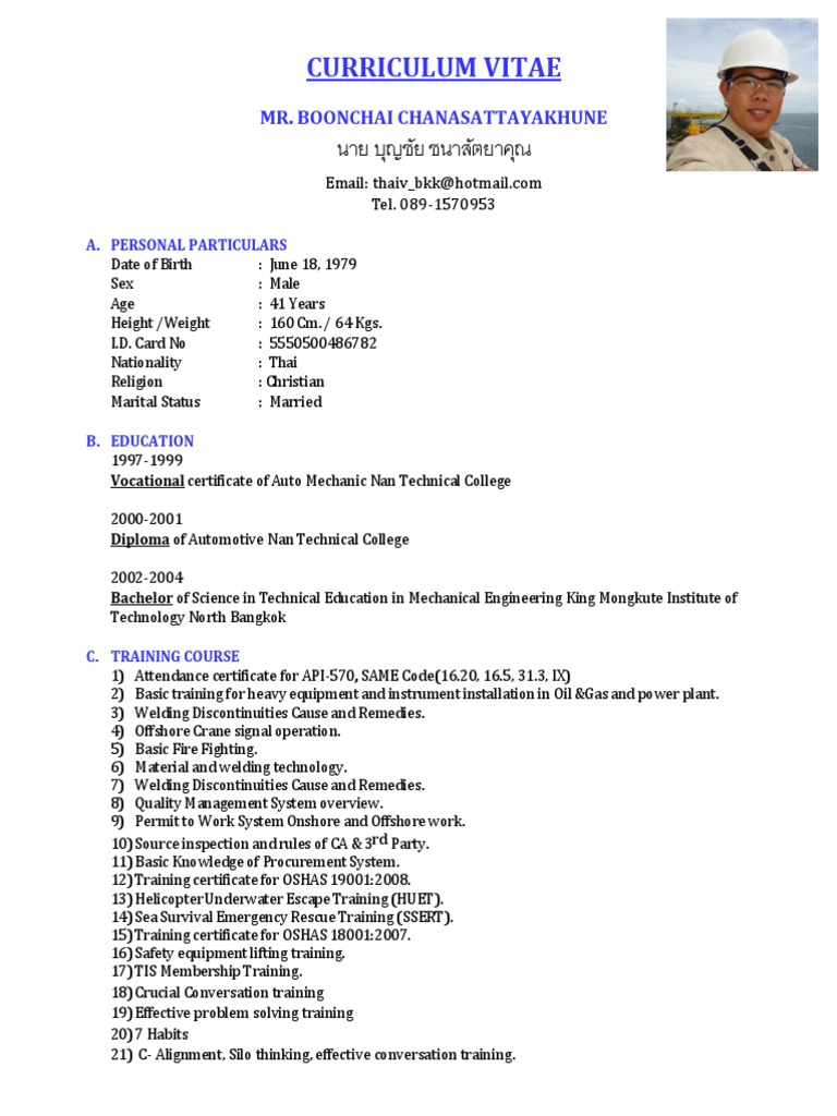 CV Boonchai2021 | PDF | Pump | Specification (Technical Standard)