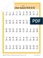 Subtraction Speed Drill 0-9