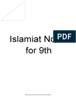 Islamiat Notes for 9th (1st Term)