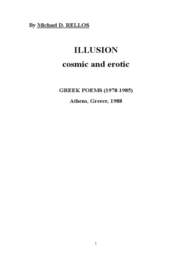Beautiful Illusion: Greek Poems | PDF