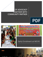 Awareness of Advocacy Together With Community Partner