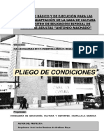 Ejemplo 3. PLIEGO DE CONDICIONES