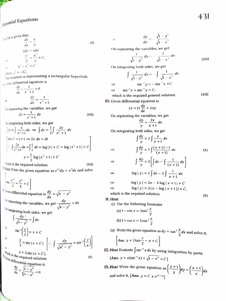 Differential Equation Part 2 Pdf Differential Calculus Trigonometry
