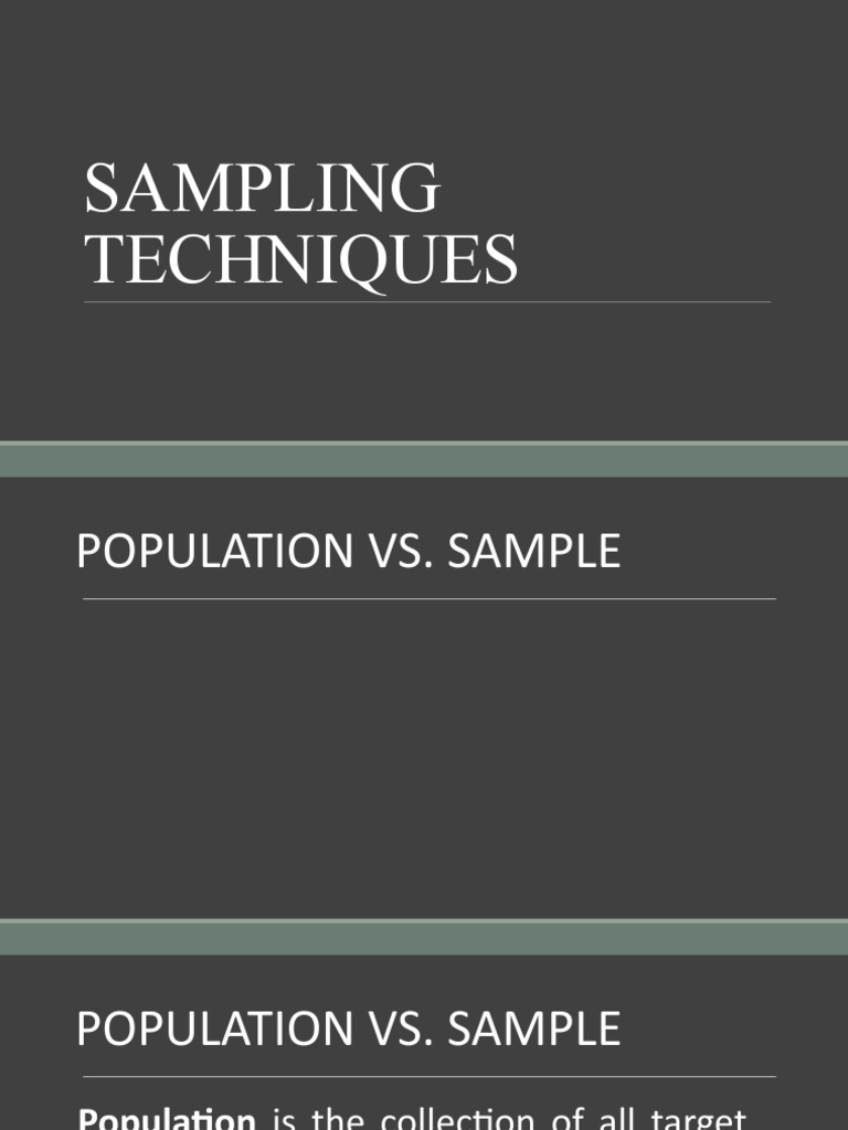 Sampling Techniques PDF