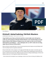 Kinhult I Delad Ledning I British Masters - SVT Sport2