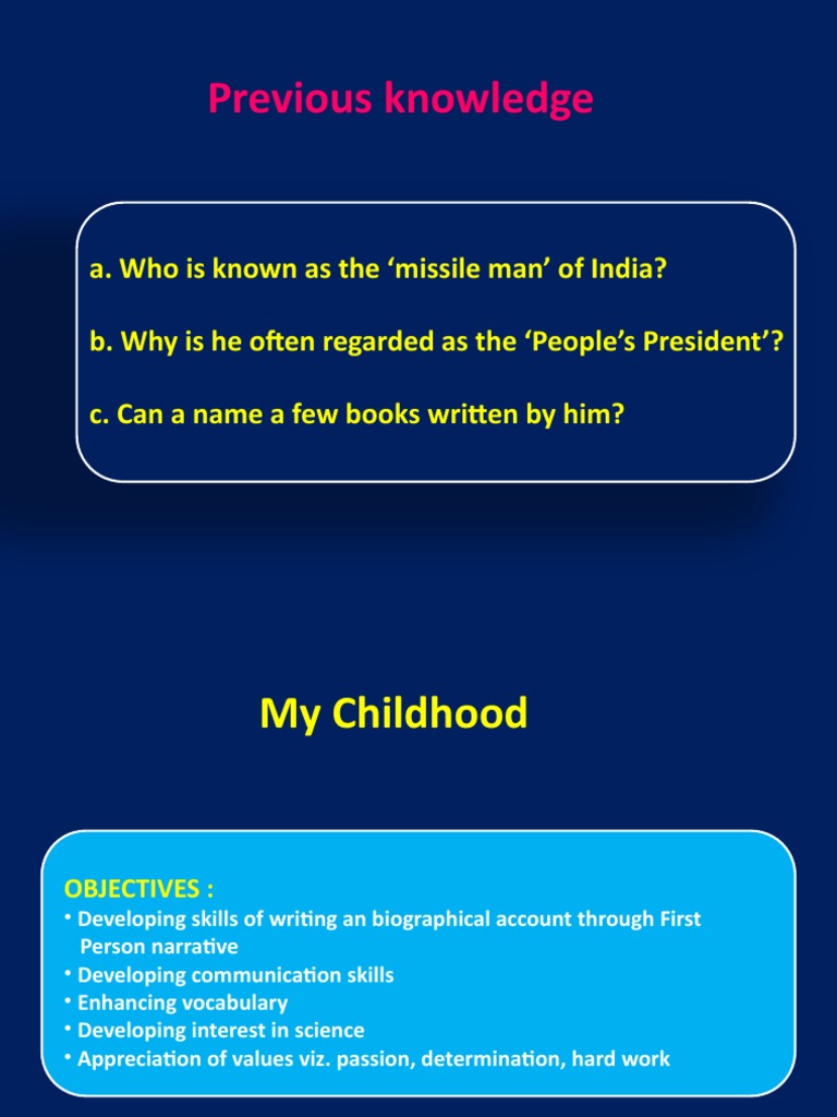 My Childhood PDF