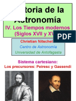 Historia de La Astronomia Tiempos Modernos