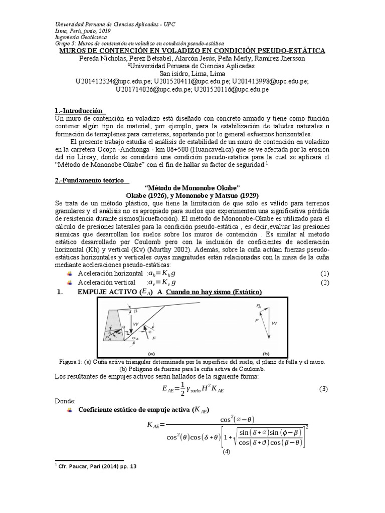 Método de MononobeOkabe PDF
