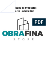 Catalogo Con Precios Obra Fina Store Marzo - Abril 2022