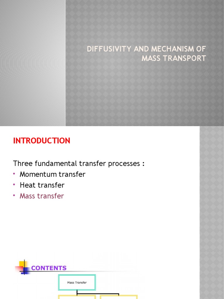 Mass Transfer Mechanisms Explained | PDF | Teaching Methods & Materials