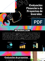 Evaluación financiera proyectos inversión