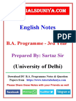 BA Programme English Notes - TutorialsDuniya