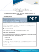 Activities Guide and Evaluation Rubric - Unit 2 - Phase 4 - Final Documentation and Consolidation