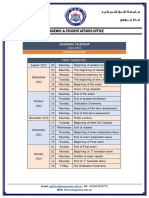Academic Calendar (2022-2023)