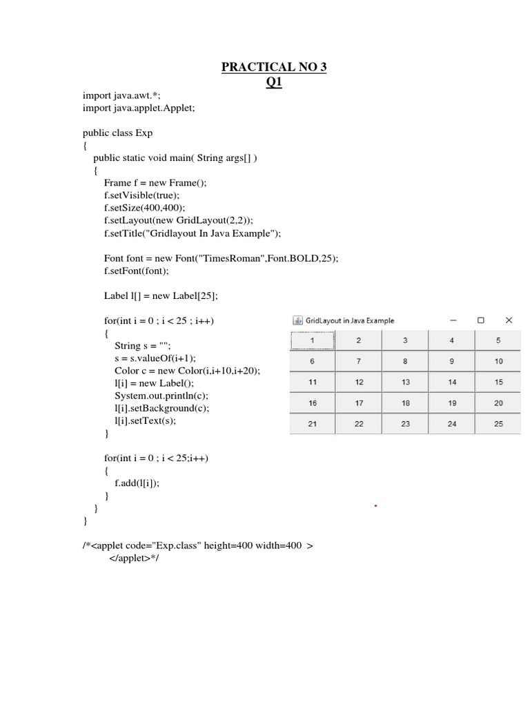 Practical No 3 | PDF | Computer Programming | Java Platform
