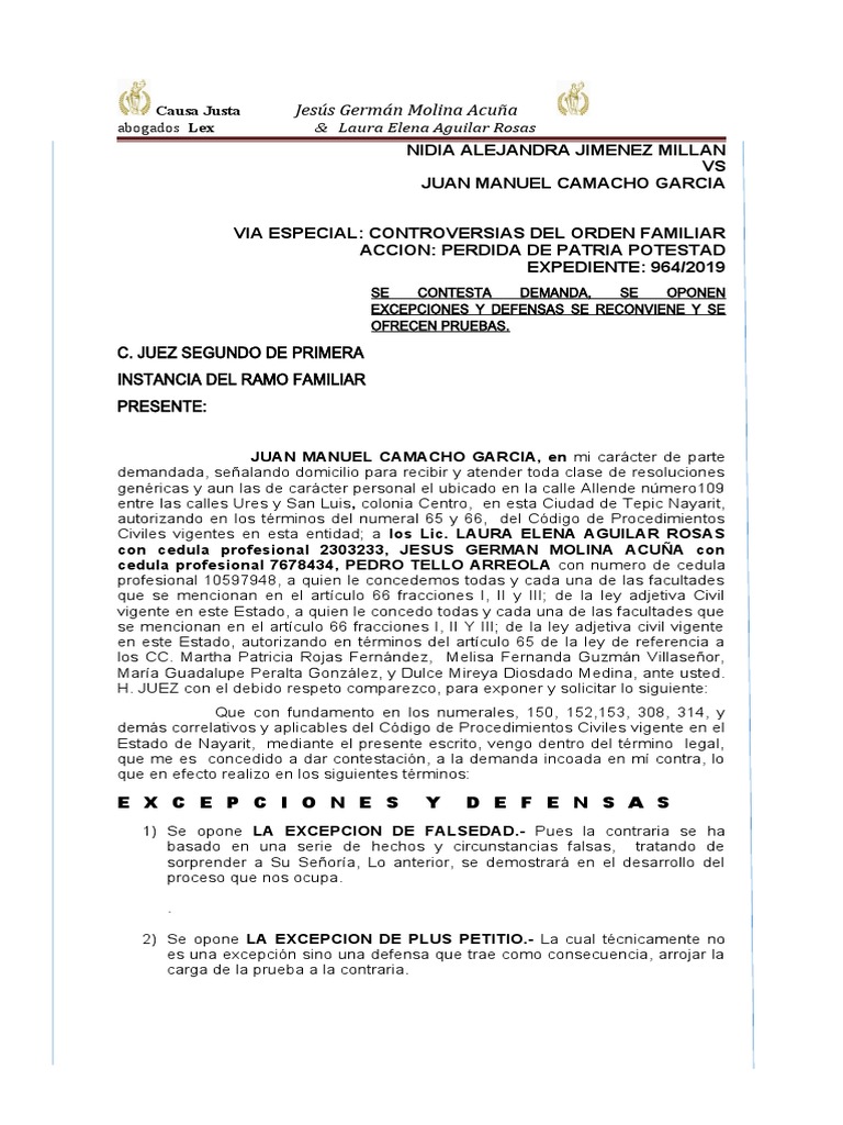 Contestacion Manuel Camacho | PDF