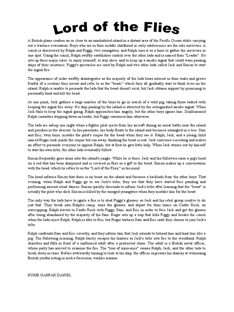 Lord of The Flies | PDF