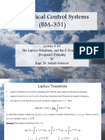 Lecture # 05 The Laplace Transform, and The Z-Transform