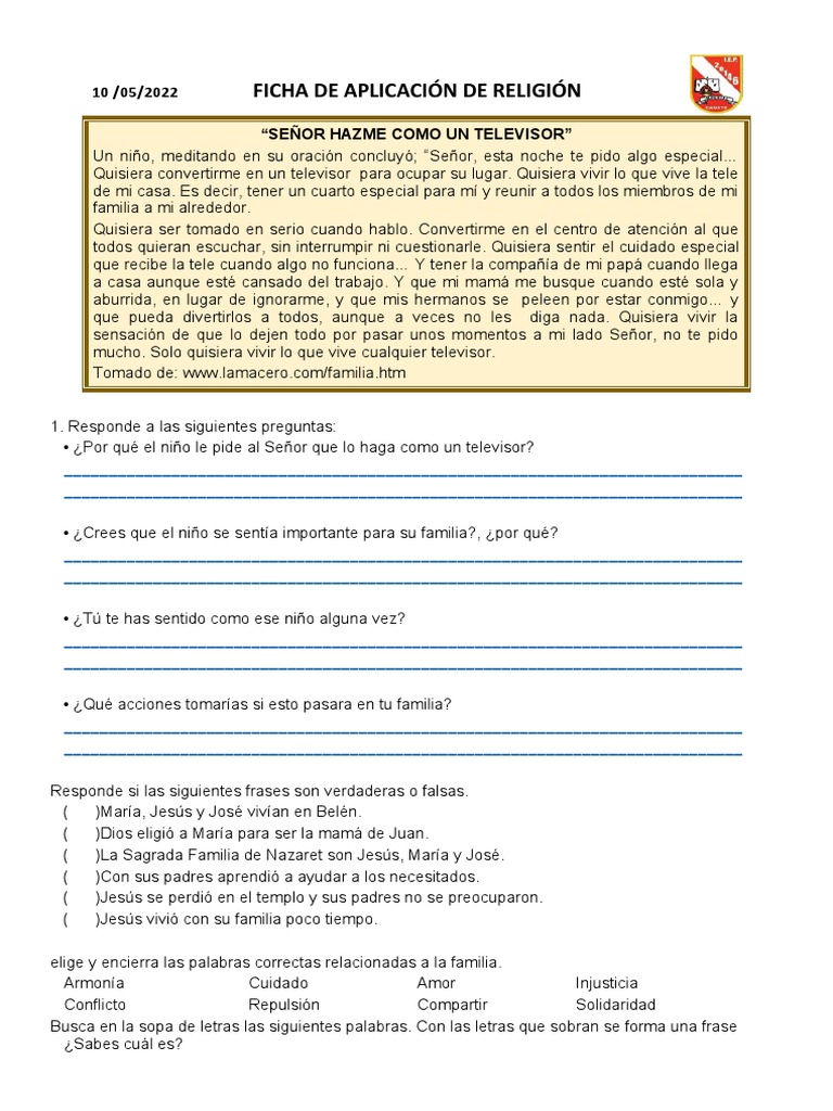 Reflexiones sobre la familia y la fe | PDF | María, madre de Jesús | Jesús