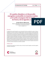 Cambio Climatico y Desarrollo Energetico en America Latina