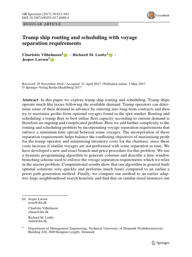 Routing And Scheduling In Transportation Pdf