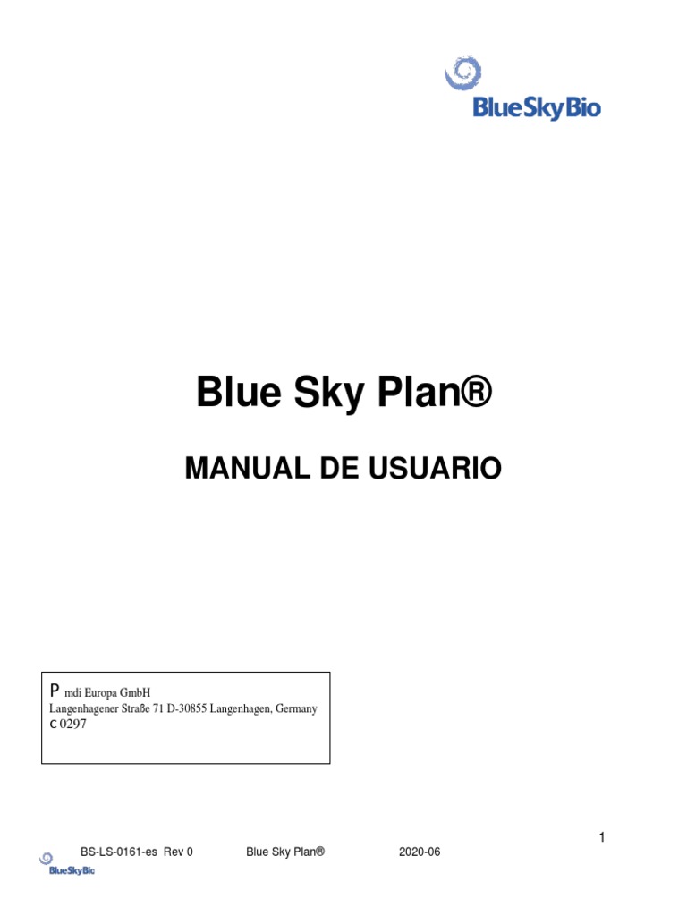 Bs ls 0161 es blue sky bio plan user manual attachment rev 0