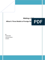 Allison's Three Models of Foreign Policy Analysis