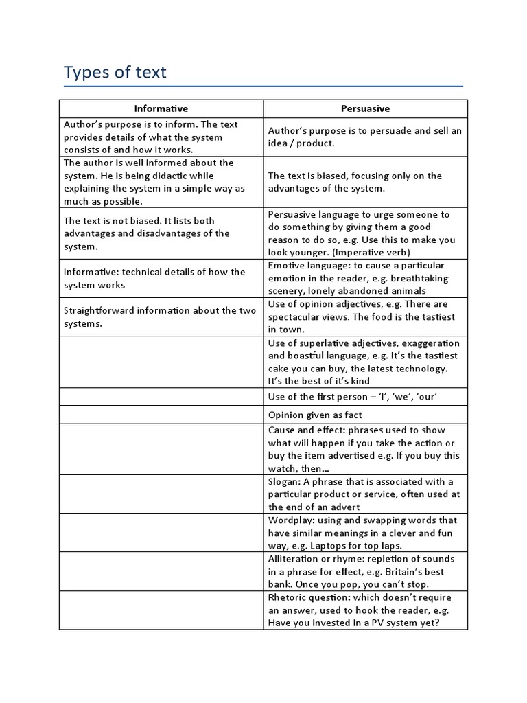 Revision Comparison Technical Vs NonTechnical Texts Etc PDF