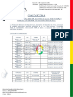 Convocatoria Senior B, C y D Tarija 2022