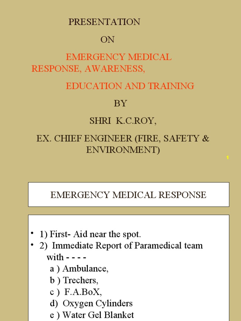 Emergency Medical Response Training Guide | PDF | Emergency Management ...