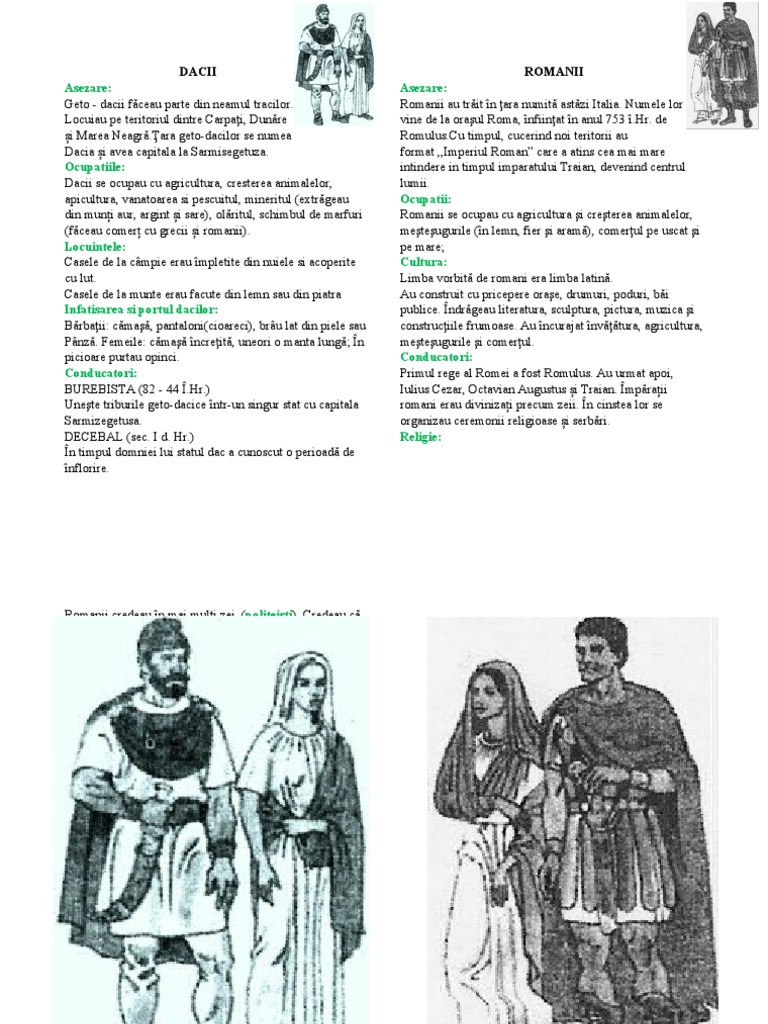 Pe Scurt Despre Daci Si Romani | PDF