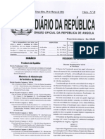Decreto Presidencial N.O 63-16 - Construcao Civil e Obras Publicas