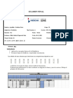 Examen Final - Estadistica Cristhian Perez