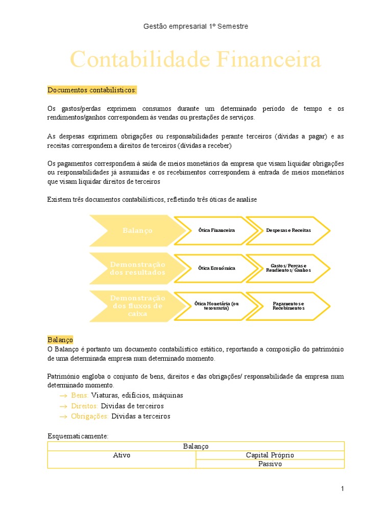 Fundamentos da Contabilidade Financeira | PDF | Balancete | Contabilidade