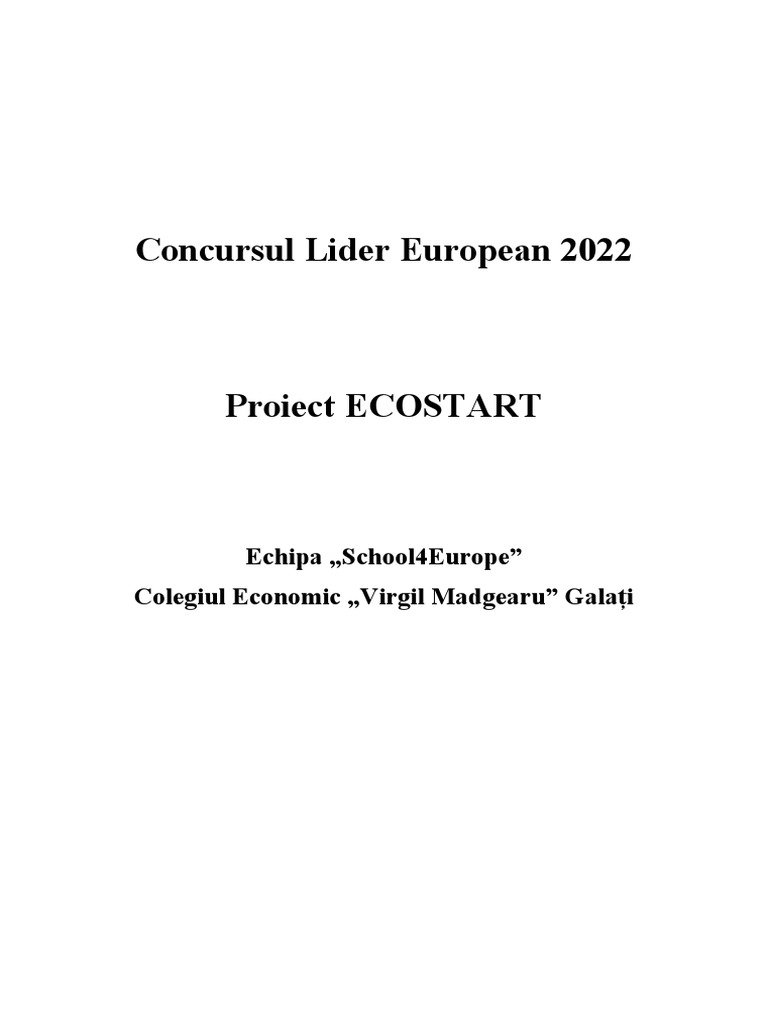 Lider European Proiect | PDF