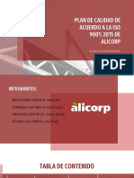 Plan calidad ISO 9001 Alicorp