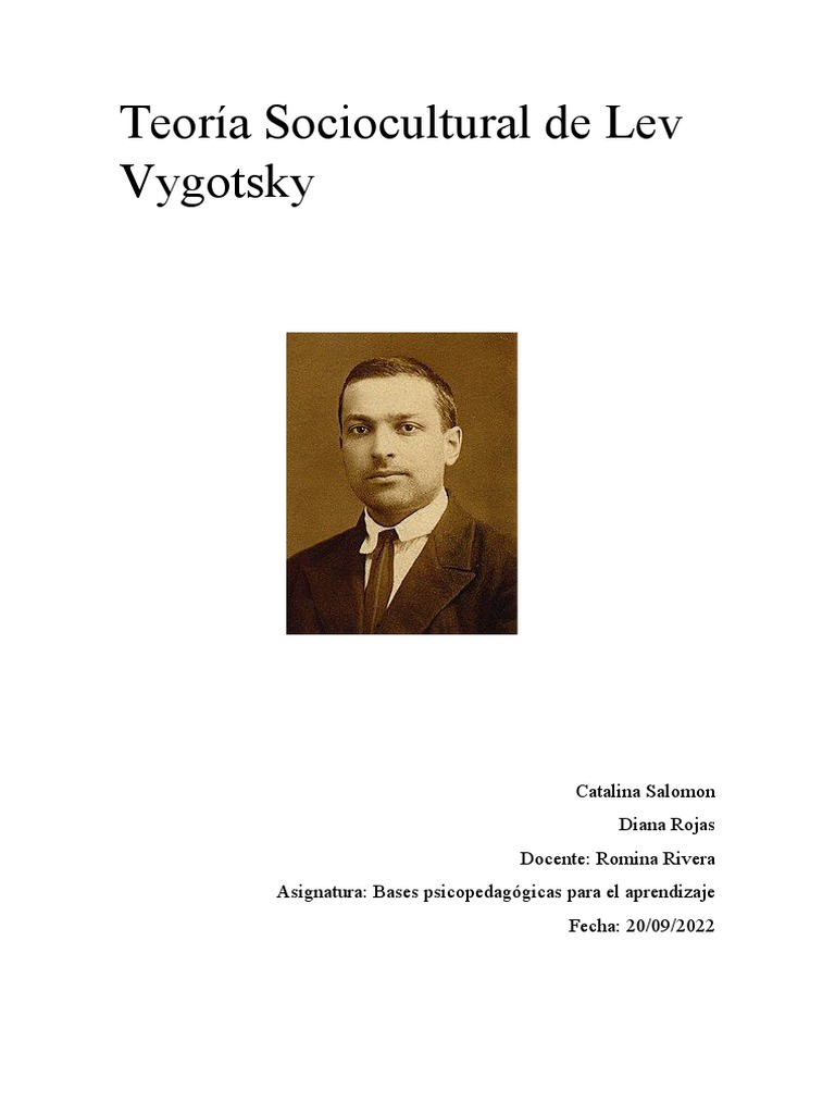 Teoria Sociocultural de Lev Vygotsky de Catalina Salomon y Diana Rojas ...