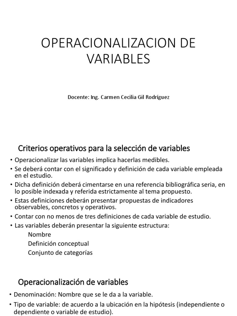 Matriz de Operacionalización de Variables | PDF | Hormigón | Materiales